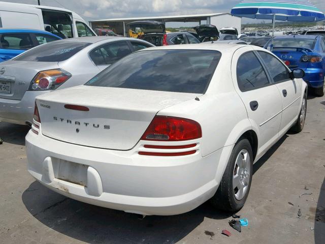 1B3EL36X74N358614 - 2004 DODGE STRATUS SE WHITE photo 4