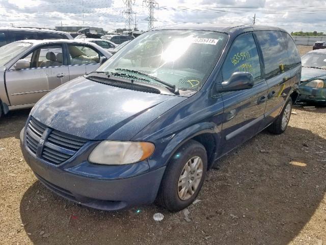 1D4GP25BX6B518732 - 2006 DODGE CARAVAN SE BLUE photo 2