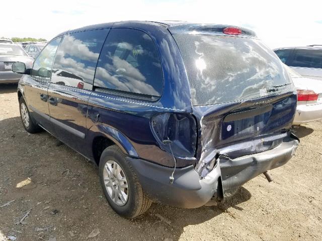 1D4GP25BX6B518732 - 2006 DODGE CARAVAN SE BLUE photo 3