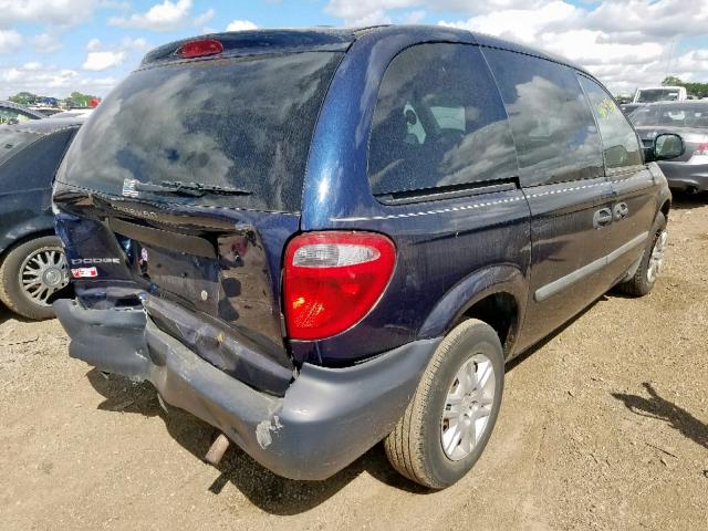 1D4GP25BX6B518732 - 2006 DODGE CARAVAN SE BLUE photo 4