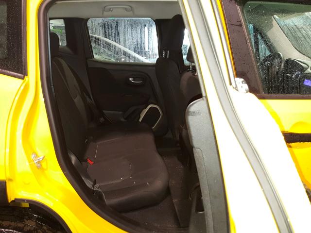 ZACCJBAB6HPG35431 - 2017 JEEP RENEGADE S ყვითელი ფოტო 6