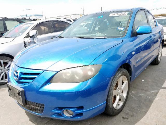 JM1BK123051265485 - 2005 MAZDA 3 S BLUE photo 2