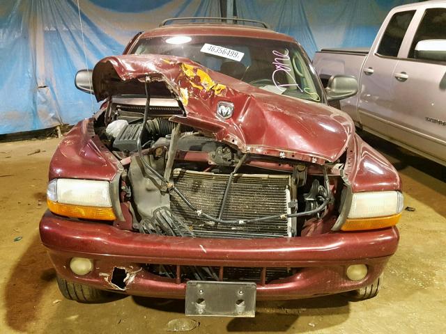 1B4HS28ZX1F646265 - 2001 DODGE DURANGO RED photo 9