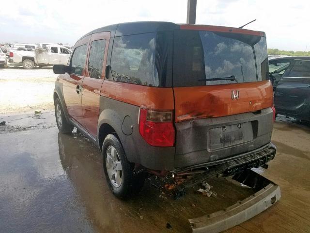 5J6YH185X3L009125 - 2003 HONDA ELEMENT EX ORANGE photo 3