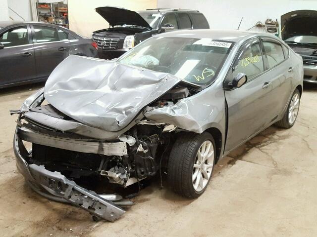 1C3CDFBA4DD707616 - 2013 DODGE DART SXT GRAY photo 2