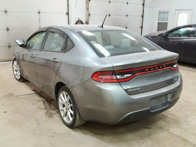 1C3CDFBA4DD707616 - 2013 DODGE DART SXT GRAY photo 3