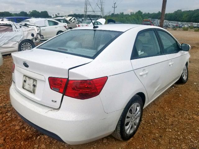 KNAFU4A21A5107274 - 2010 KIA FORTE EX WHITE photo 4