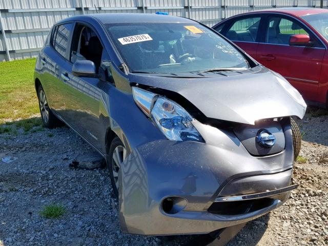 1N4AZ0CP8FC323552 - 2015 NISSAN LEAF S GRAY photo 1