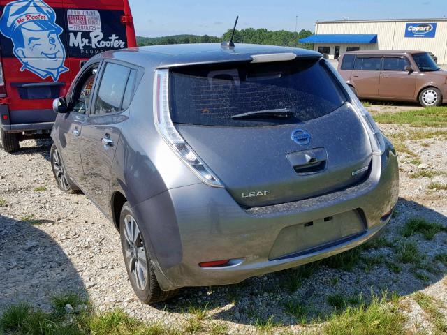 1N4AZ0CP8FC323552 - 2015 NISSAN LEAF S GRAY photo 3