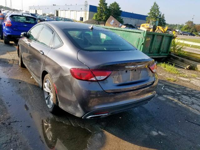 1C3CCCBB8GN138309 - 2016 CHRYSLER 200 S GRAY photo 3