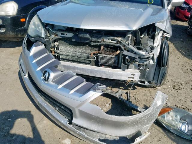 5J8TB18279A006311 - 2009 ACURA RDX SILVER photo 9