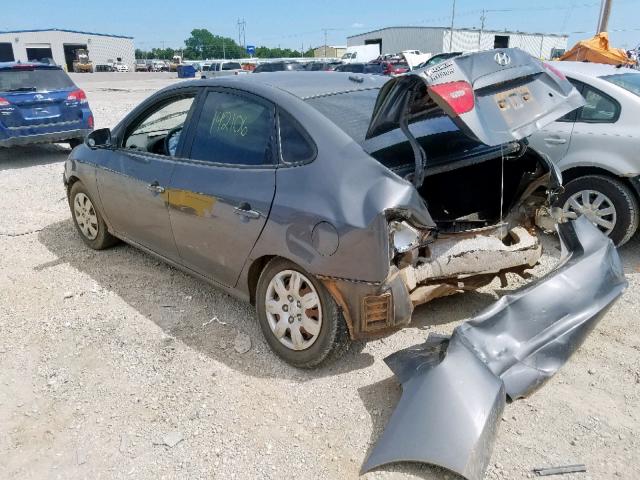 KMHDU46D78U521773 - 2008 HYUNDAI ELANTRA GL GRAY photo 3