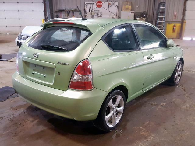 KMHCN36C09U135174 - 2009 HYUNDAI ACCENT SE GREEN photo 4