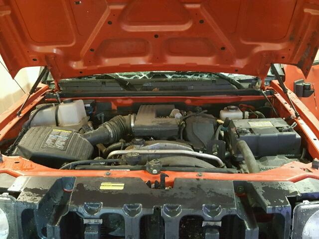 5GTEN13E898141121 - 2009 HUMMER H3 ORANGE photo 7