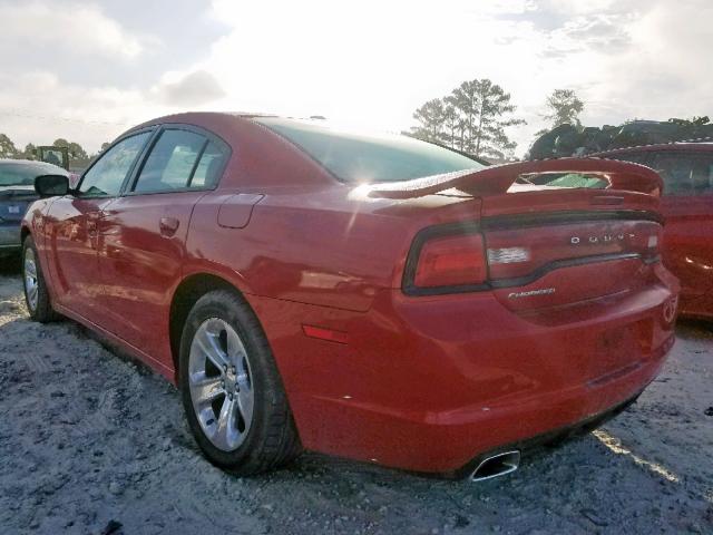 2C3CDXBG0CH301604 - 2012 DODGE CHARGER SE RED photo 3