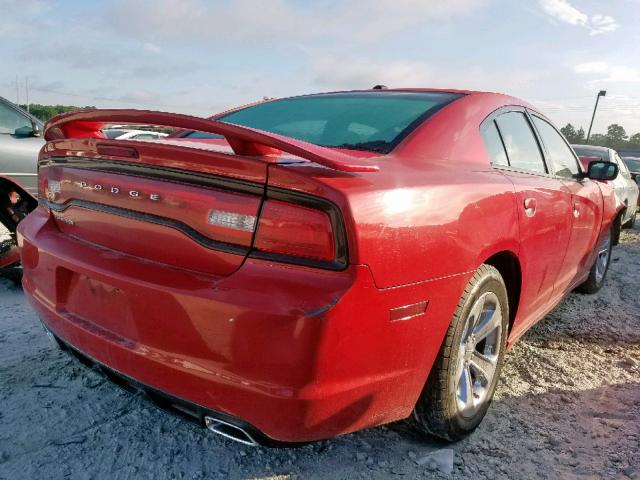 2C3CDXBG0CH301604 - 2012 DODGE CHARGER SE RED photo 4