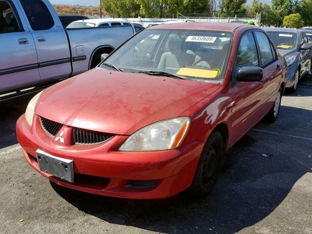 JA3AJ26E94U060503 - 2004 MITSUBISHI LANCER ES RED photo 2