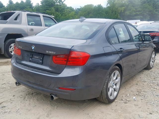 WBA3B9G50ENR90734 - 2014 BMW 335 XI GRAY photo 4