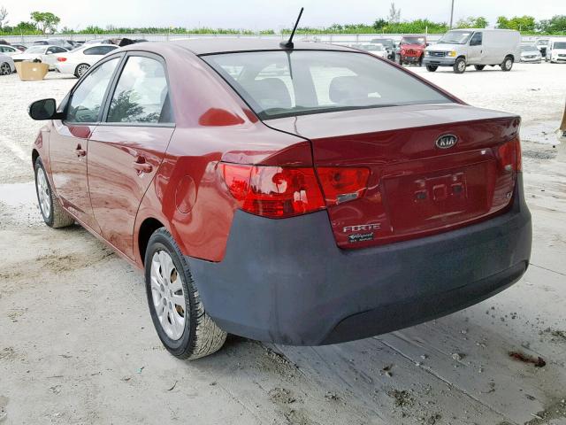 KNAFU4A2XA5215120 - 2010 KIA FORTE EX RED photo 3