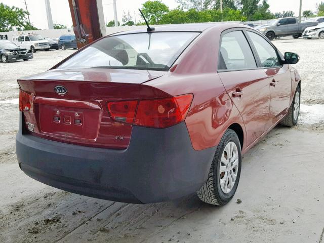 KNAFU4A2XA5215120 - 2010 KIA FORTE EX RED photo 4