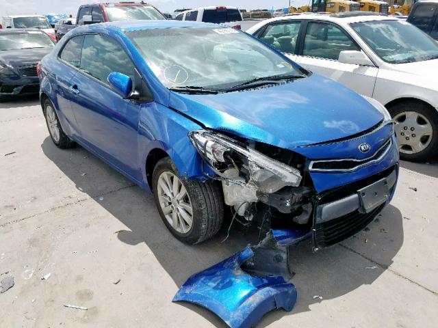 KNAFX6A83E5176190 - 2014 KIA FORTE EX BLUE photo 1