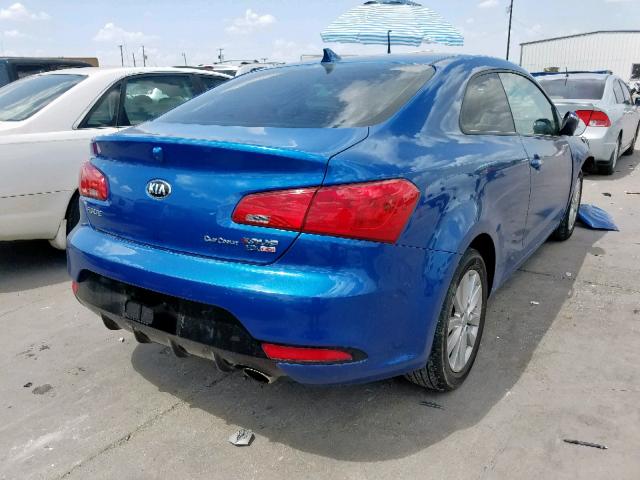 KNAFX6A83E5176190 - 2014 KIA FORTE EX BLUE photo 4