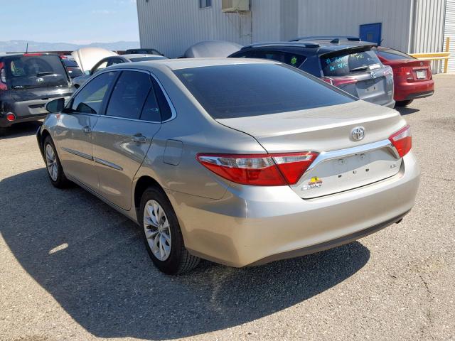 4T4BF1FK7GR579708 - 2016 TOYOTA CAMRY LE GOLD photo 3