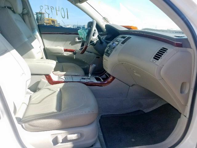 KMHFC46F87A217638 - 2007 HYUNDAI AZERA SE WHITE photo 5