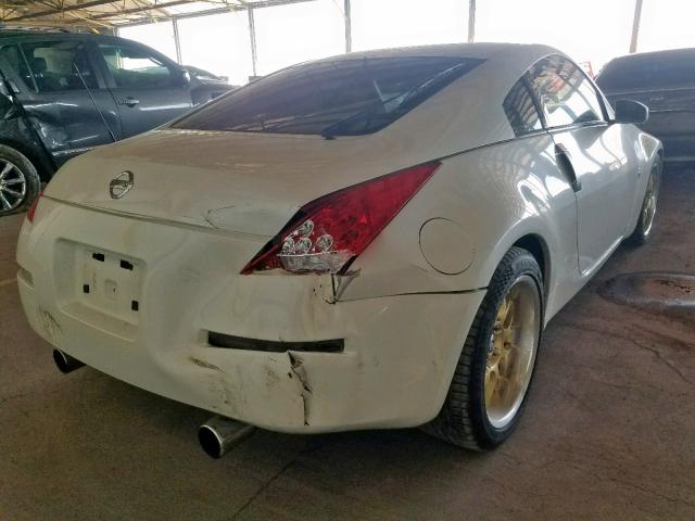 JN1BZ34D58M705882 - 2008 NISSAN 350Z COUPE WHITE photo 4