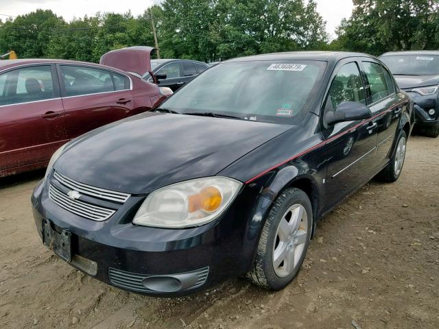 1G1AL55F277325488 - 2007 CHEVROLET COBALT LT BLACK photo 2