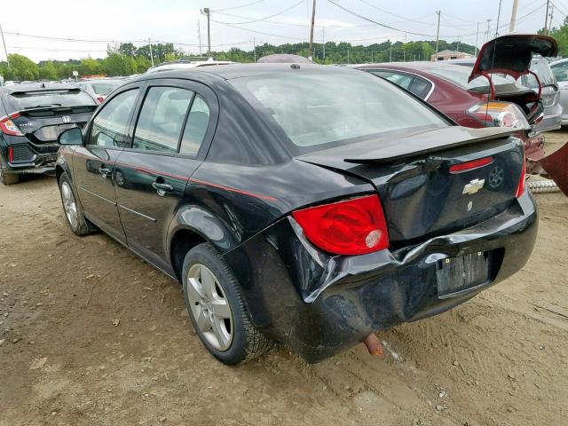 1G1AL55F277325488 - 2007 CHEVROLET COBALT LT BLACK photo 3