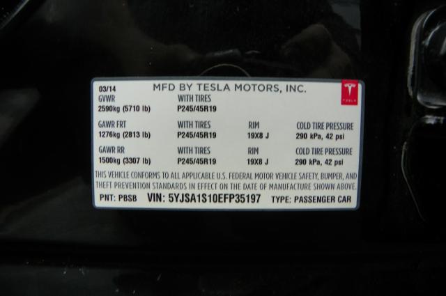 5YJSA1S10EFP35197 - 2014 TESLA MODEL S BLACK photo 8