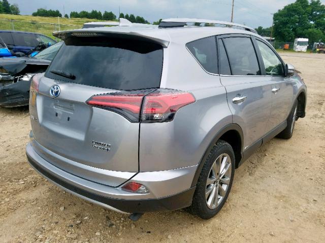 JTMDJREVXHD069516 - 2017 TOYOTA RAV4 HV LI SILVER photo 4