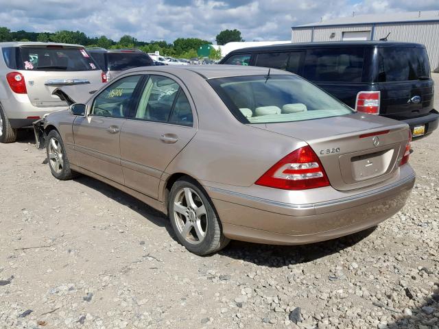 WDBRF64J45F576267 - 2005 MERCEDES-BENZ C 320 GOLD photo 3