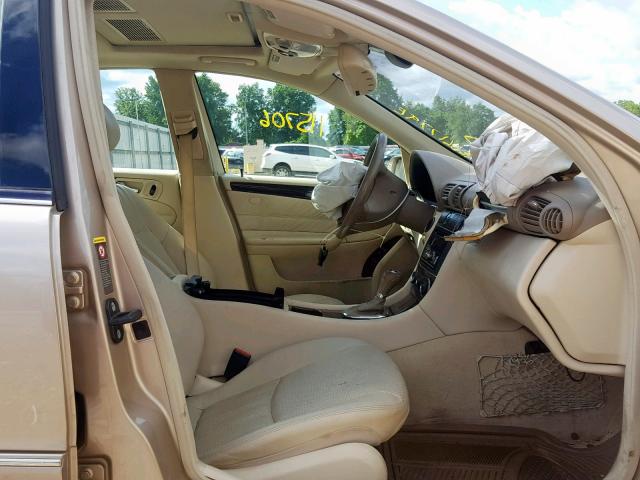 WDBRF64J45F576267 - 2005 MERCEDES-BENZ C 320 GOLD photo 5