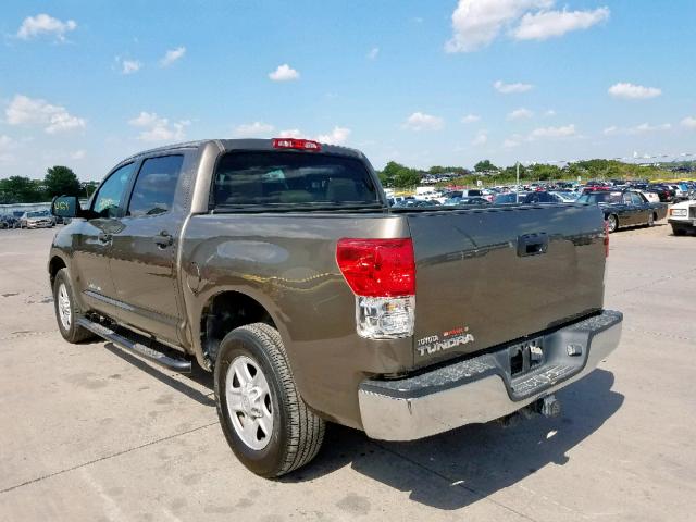 5TFEM5F16AX010418 - 2010 TOYOTA TUNDRA CRE GRAY photo 3