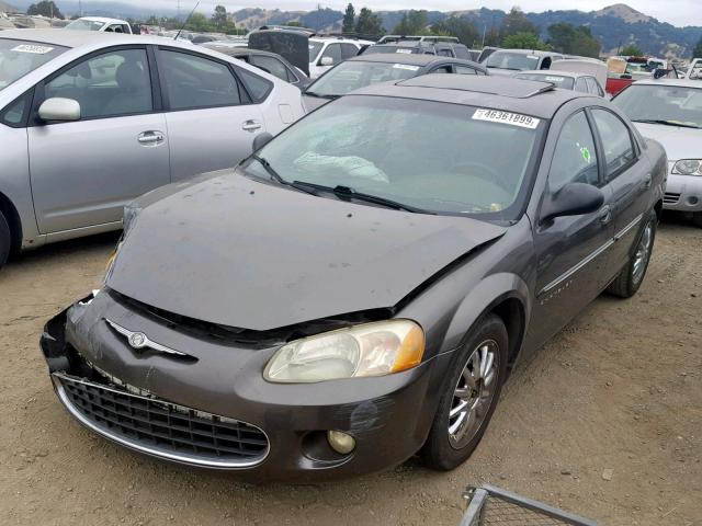 1C3AL56U71N553269 - 2001 CHRYSLER SEBRING LX CHARCOAL photo 2