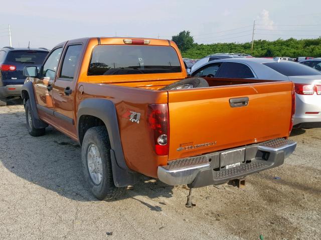 1GCDT13E278179708 - 2007 CHEVROLET COLORADO ORANGE photo 3