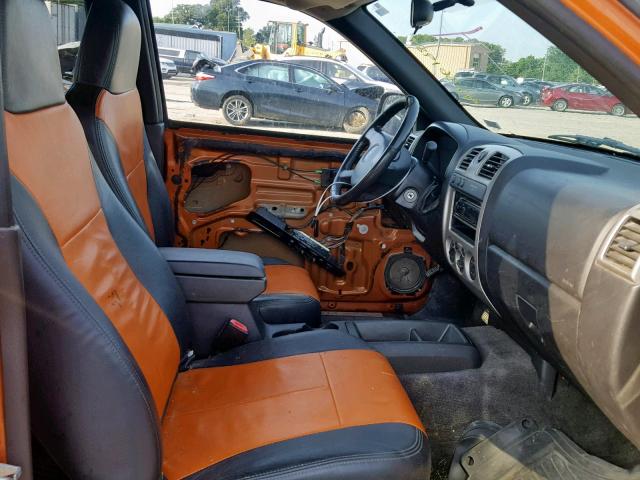 1GCDT13E278179708 - 2007 CHEVROLET COLORADO ORANGE photo 5