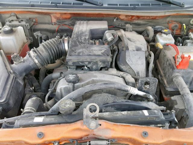 1GCDT13E278179708 - 2007 CHEVROLET COLORADO ORANGE photo 7