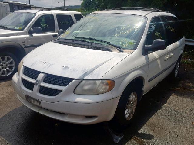 1B4GP45322B696224 - 2002 DODGE CARAVAN SP WHITE photo 2