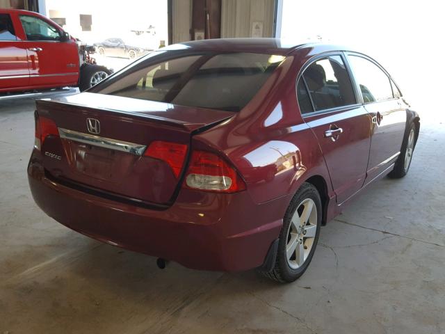 2HGFA16639H339113 - 2009 HONDA CIVIC RED photo 4