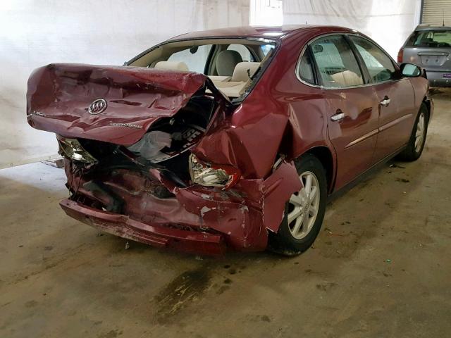 2G4WC562551210592 - 2005 BUICK LACROSSE C MAROON photo 4