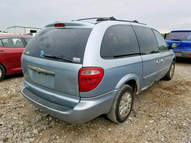 2C4GP44R65R236806 - 2005 CHRYSLER TOWN & COU BLUE photo 4