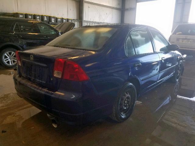 2HGES16335H512122 - 2005 HONDA CIVIC DX V BLUE photo 4