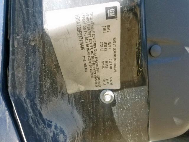 1G8AZ55F07Z174476 - 2007 SATURN ION LEVEL BLUE photo 10
