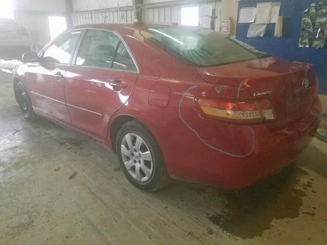 4T4BF3EK5BR122207 - 2011 TOYOTA CAMRY BASE RED photo 3