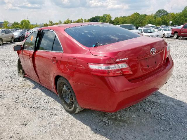 4T1BE46K78U261197 - 2008 TOYOTA CAMRY CE RED photo 3