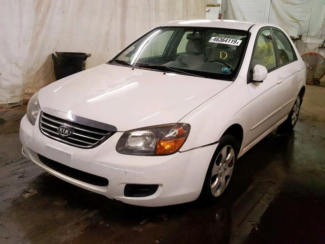 KNAFE222495640778 - 2009 KIA SPECTRA EX WHITE photo 2