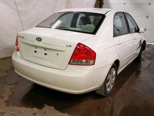 KNAFE222495640778 - 2009 KIA SPECTRA EX WHITE photo 4